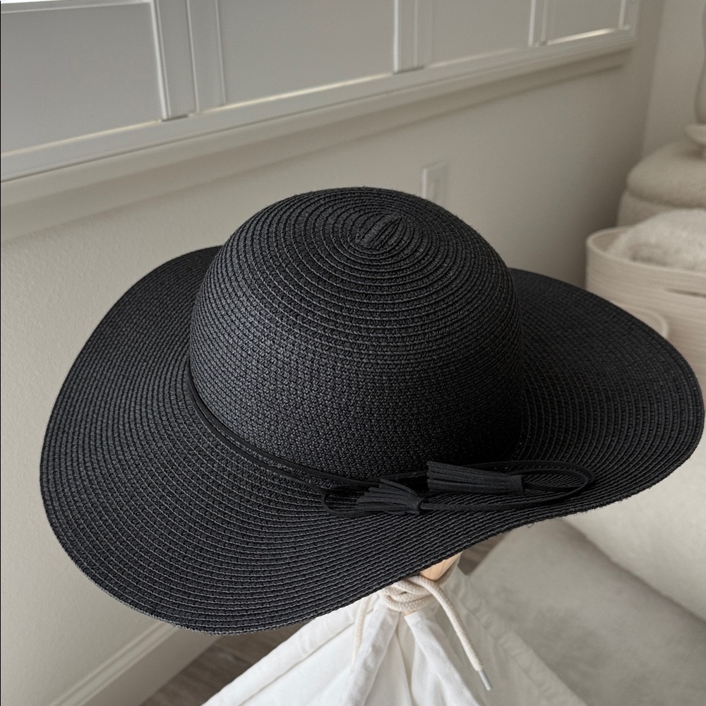 Elegant Black Wide Brim Hat